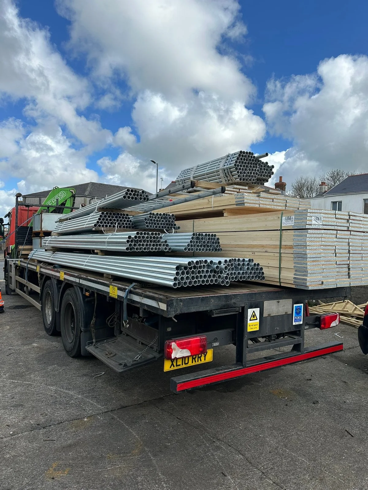 Pro Scaffolding kit loaded and ready for work across Pembrokeshire